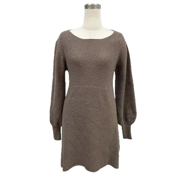 Mini Dress Round Collar