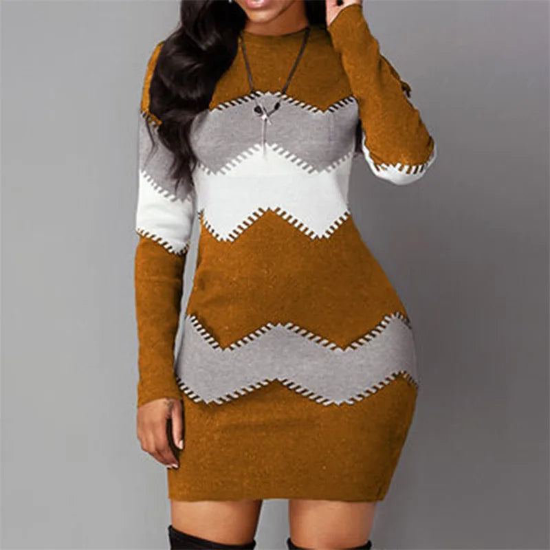 Elegant Patchwork Long Sleeve
