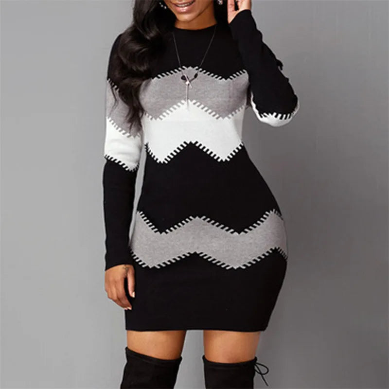 Elegant Patchwork Long Sleeve