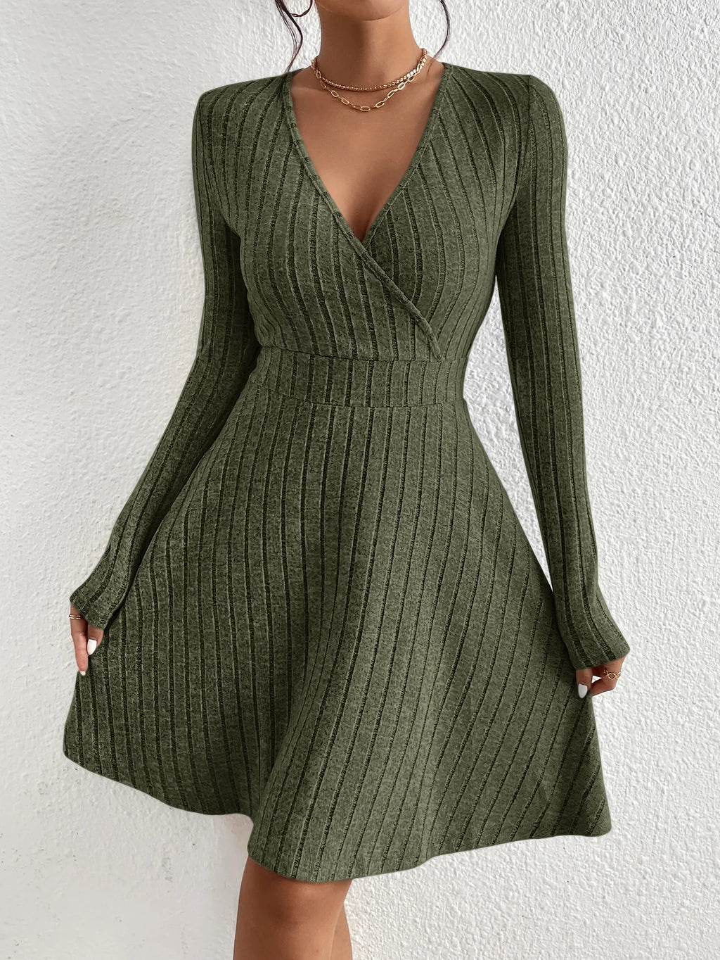 V-Neck Long Sleeve Knit