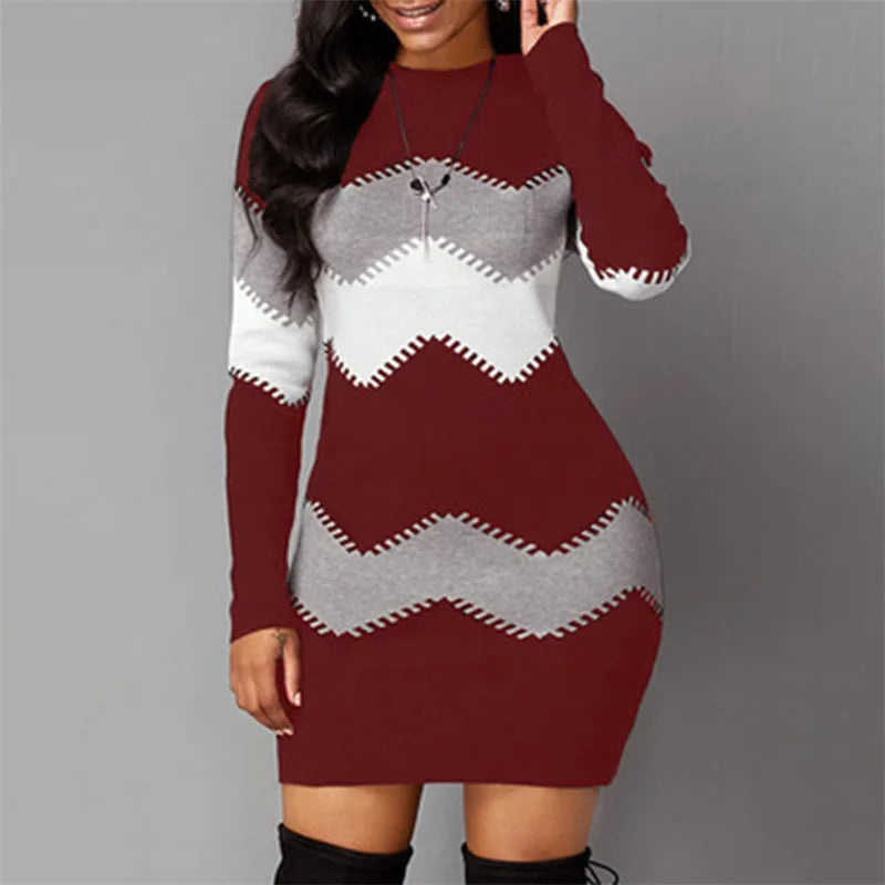 Elegant Patchwork Long Sleeve
